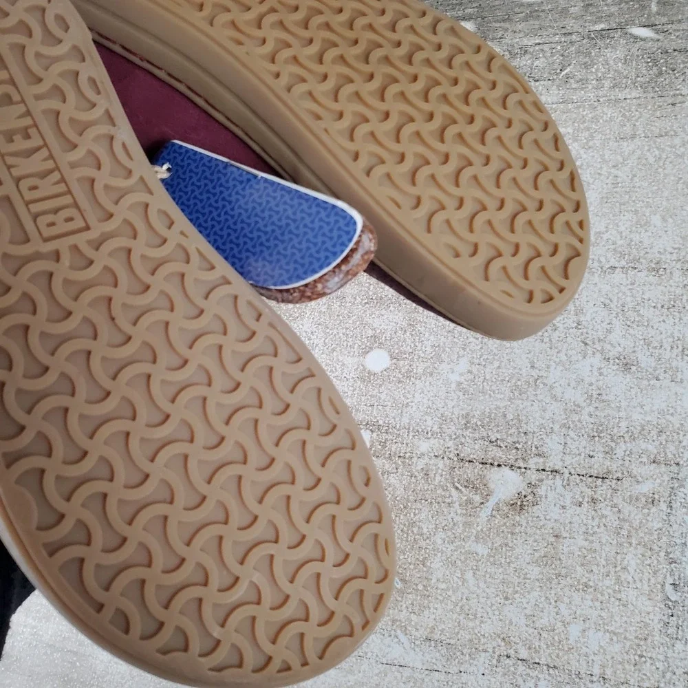 Birkenstock Kids Davao‎ Shoes Sz 1 EU 32 Mixed Leather Sneakers Plum